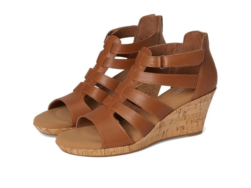 ロックポート レディース シューズ ヒール Rockport Briah Gladiator Dark Tan Leathe タン