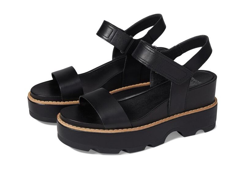 ソレル レディース シューズ ヒール SOREL Joanie IV Y Strap Wedge BlackSea Salt ブラック