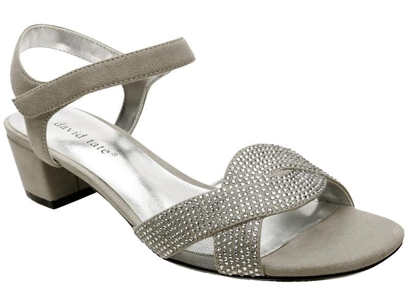 ダイビッドテイト レディース シューズ ヒール David Tate Rain Silver Satin シルバー