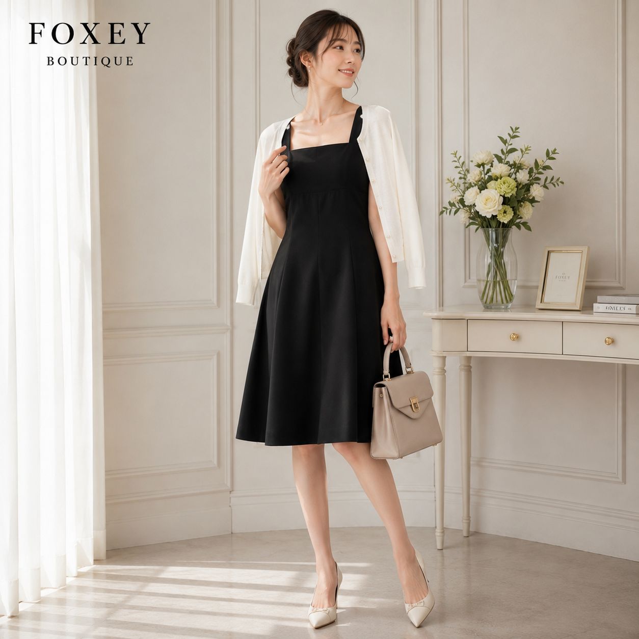 参考価格120,000円【新品同様 / 『無敵の補正ワンピ』」】FOXEY 