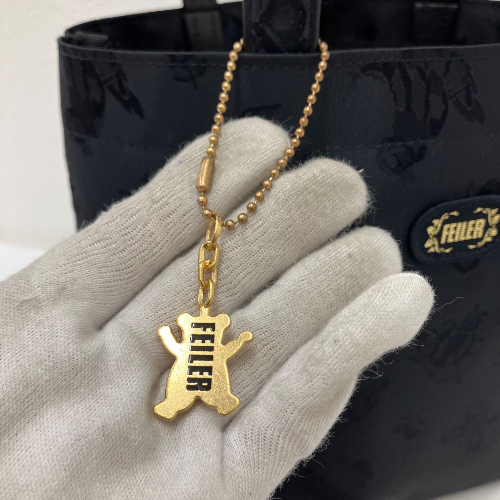 5646【良品】 FEILER フェイラー ハンドバッグ ハイジ ジャガード