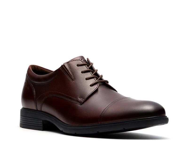 クラークス メンズ シューズ オックスフォード キャップ Clarks Steadwell Cap Oxford Mahogany Leather