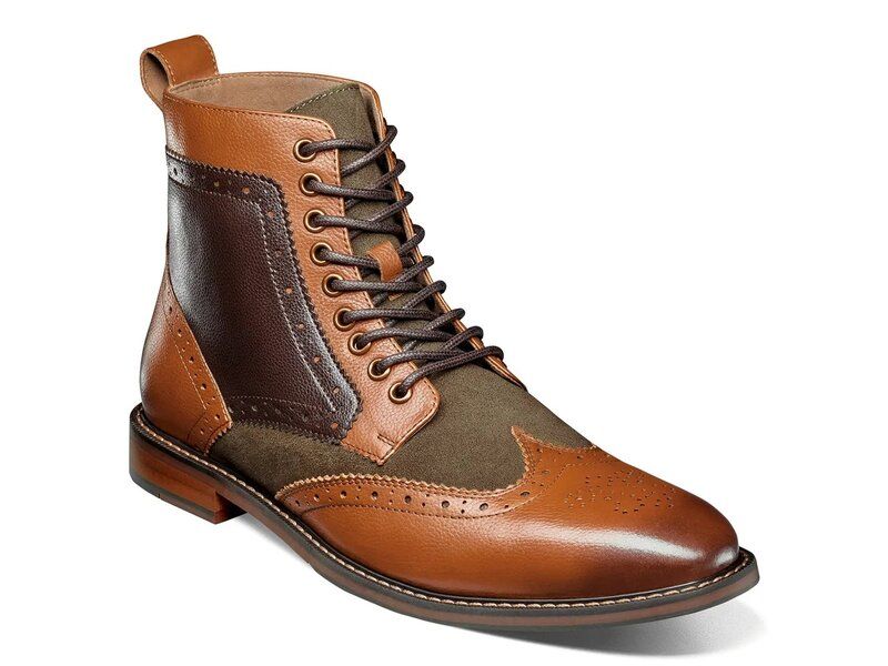ステイシーアダムス メンズ シューズ ブーツ・レインブーツ ウィングチップ ブーツ Stacy Adams Finnegan Wingtip Boot Olive GreenMulticolor グリ