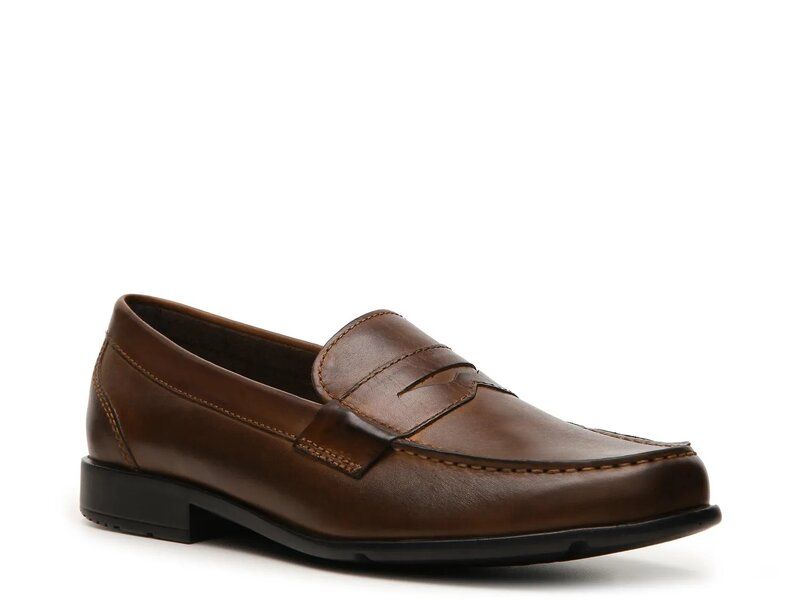 ロックポート メンズ シューズ スリッポン・ローファー Rockport Classic Penny Loafer Dark Brown ブラウン
