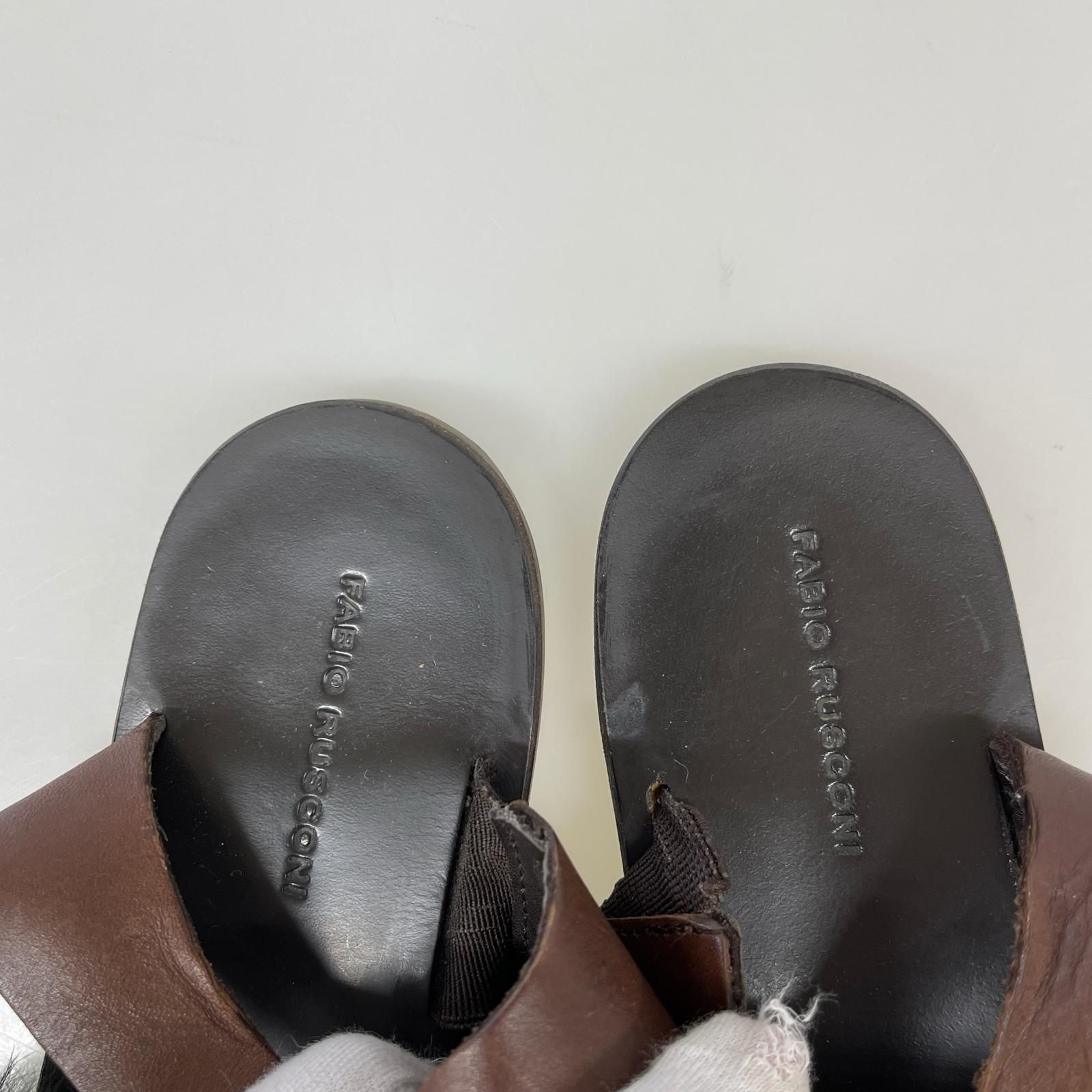 FABIO RUSCONI ファビオルスコーニ ファーサンダル size36/グリーン