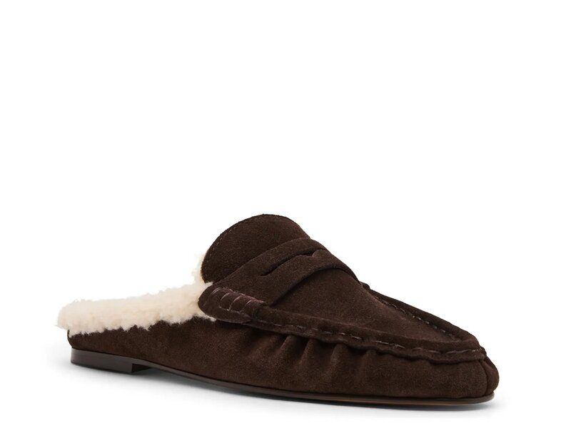 スティーブ マデン レディース シューズ サンダル Steve Madden Rafe Mule Chocolate Brown Suede ブラウン