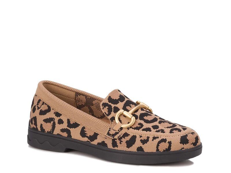ロスハンマーソン レディース シューズ スリッポン・ローファー Ros Hommerson Gwyneth Loafer Tan Leopard Print タン