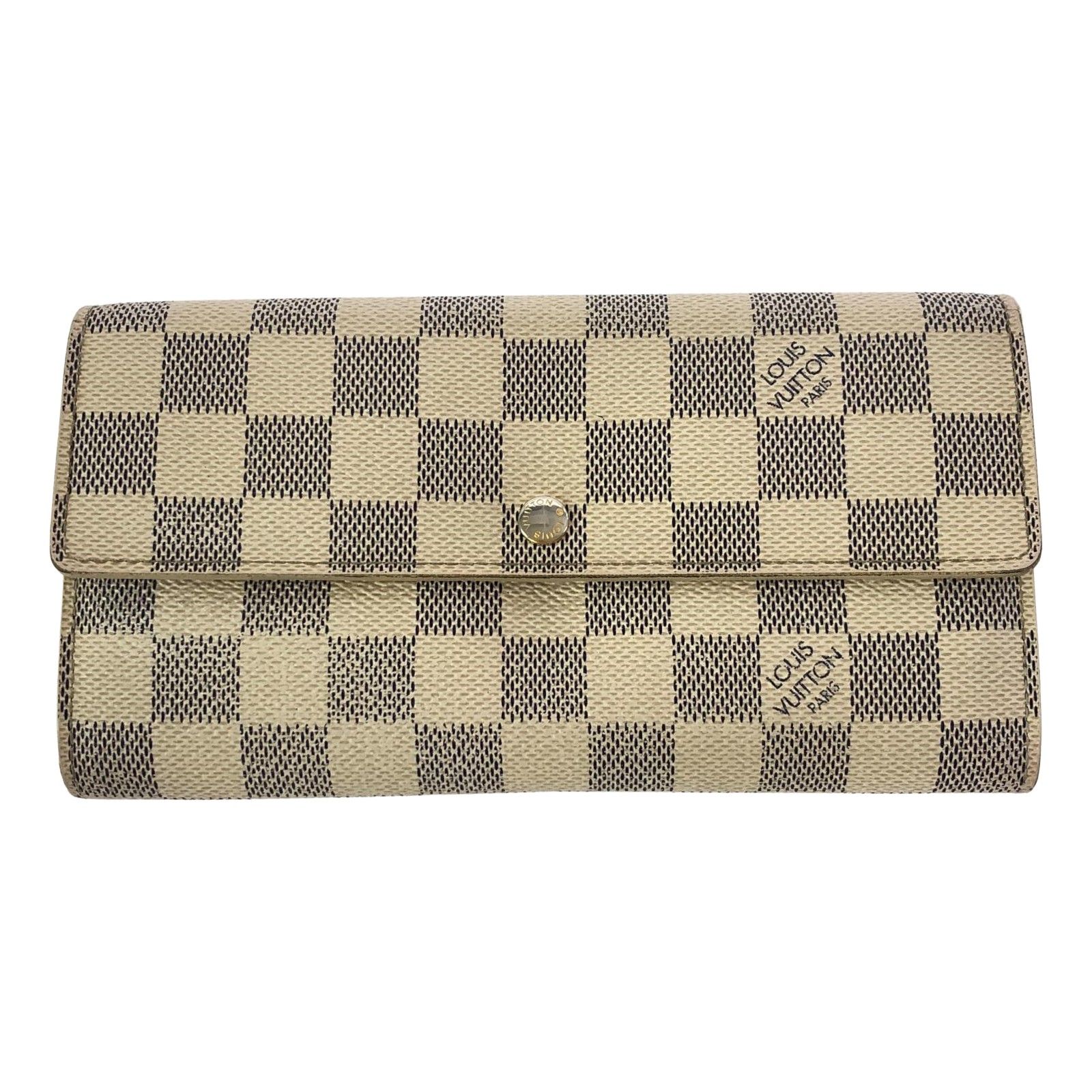美品 ルイヴィトン ダミエ アズール 長財布 ポルトフォイユ サラ N61735 LOUIS VUITTON ルイ・ヴィトン N61735 ポルトフォイユサラ ダミエ