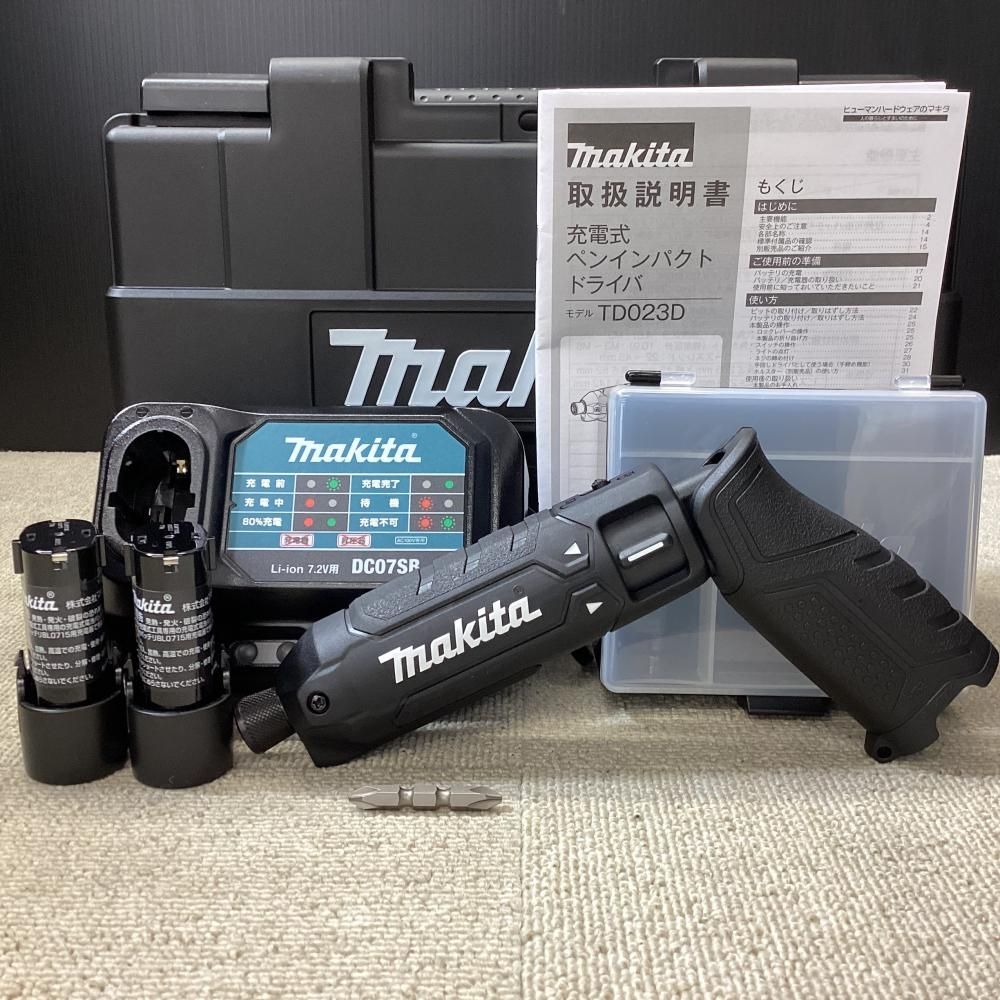 【新品】makita/マキタ TD023DHXB 7.2V充電式ペンインパクトドライバ 黒【203】