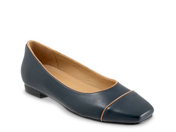 トロッターズ レディース シューズ パンプス Trotters Harbor Flat NavyBeige ネイビー
