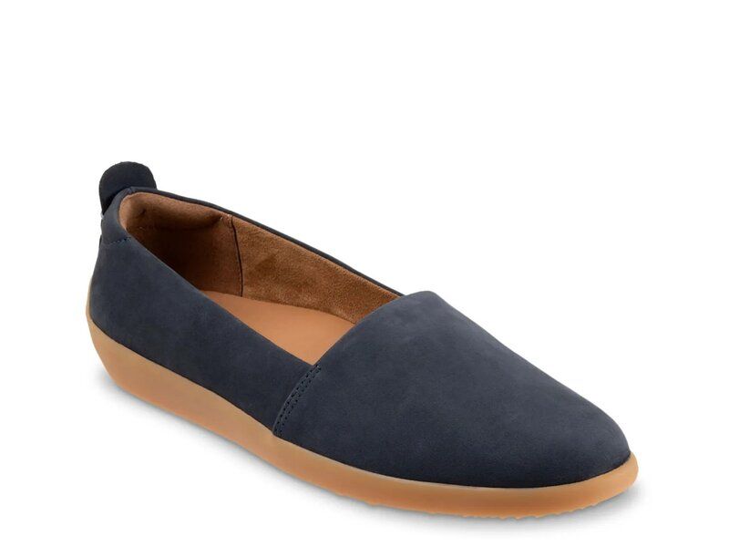 ソフトウォーク レディース シューズ スリッポン・ローファー Softwalk Deva SlipOnavy Nubuck ネイビー