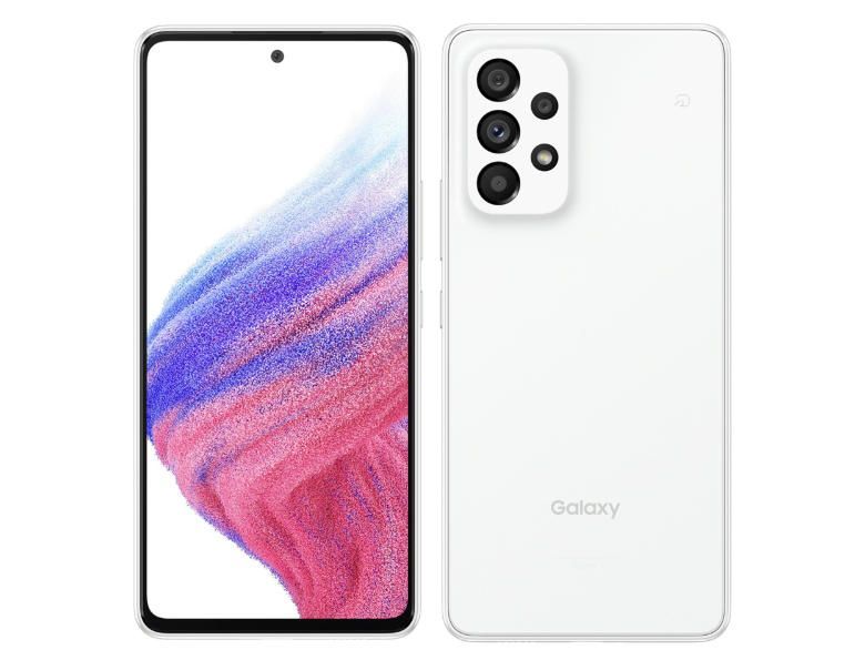 新品未使用品」SIMフリー Galaxy A53 5G SCG15 オーサムホワイト AU版