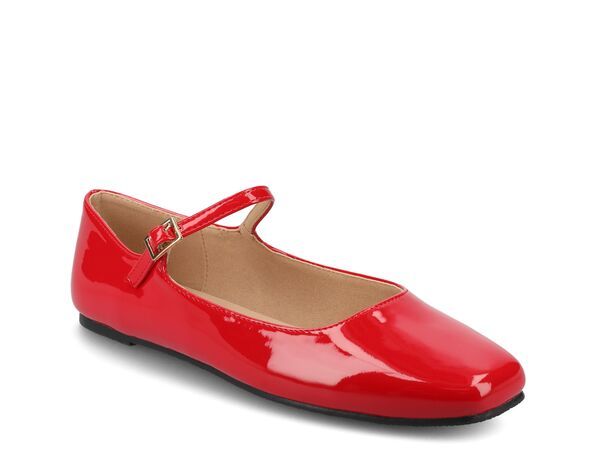 ジュルネ コレクション レディース シューズ パンプス Journee Collection Carrie Mary Jane Flat Red Patent レッド
