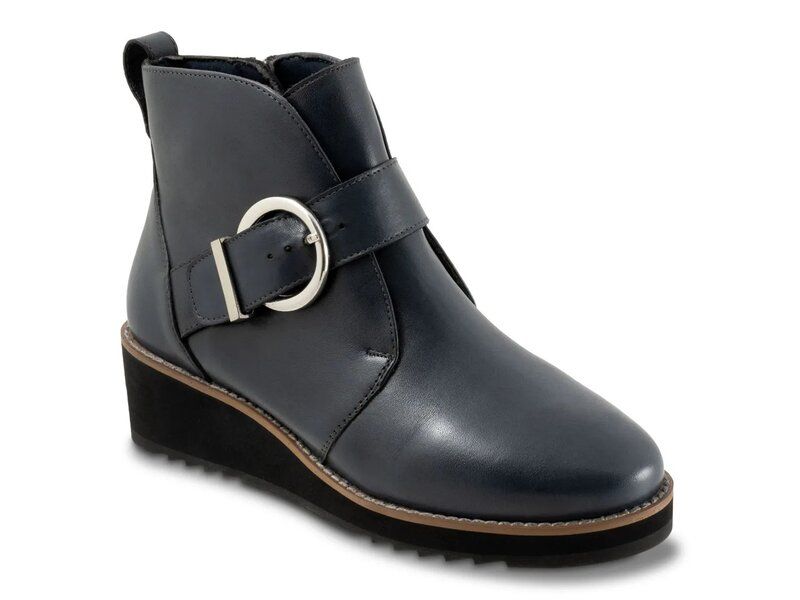 トロッターズ レディース シューズ ブーツ・レインブーツ Trotters Wendi Wedge Bootie Navy ネイビー