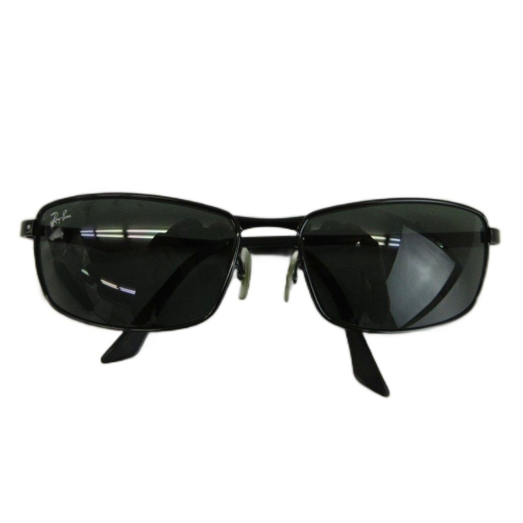 レイバン RAY BAN 眼鏡 サングラス メタルフレーム カラーレンズ スクエア 61□17-135 黒 ブラック RB3498 /XZ ■GY11