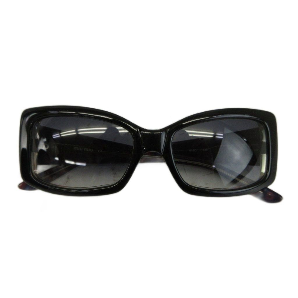 miu miuブラック グラデーション サングラス ミュウミュウ miumiu 眼鏡 サングラス セルフレーム グラデーション