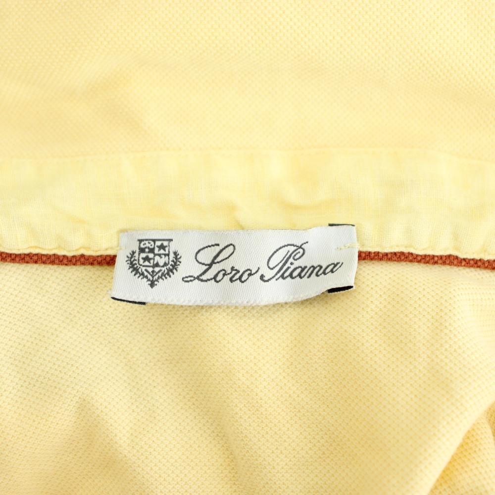 ロロピアーナ Loro Piana ポロシャツ 半袖 コットン XL 黄 イエロー