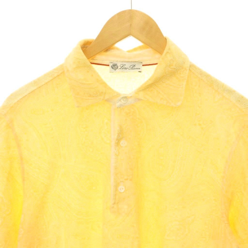 ロロピアーナ Loro Piana ポロシャツ カットソー 半袖 ペイズリー柄 L