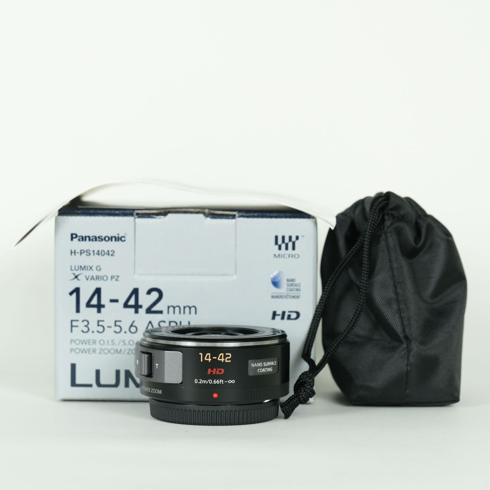 [美品] Panasonic LUMIX G X VARIO PZ 14-42mm / F3.5-5.6 ASPH. / POWER O.I.S. [ブラック] | マイクロフォーサーズマウント