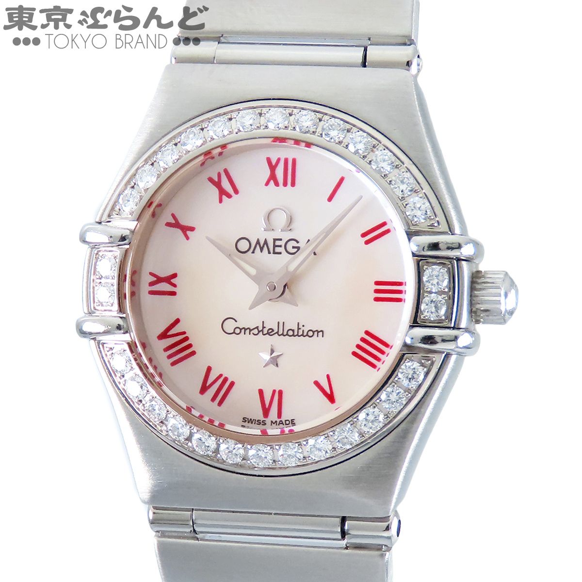 【新品電池交換済】OMEGA コンステレーション ダイヤベゼル シェル文字盤 オメガ OMEGA コンステレーション 1466.63 ホワイトシェル