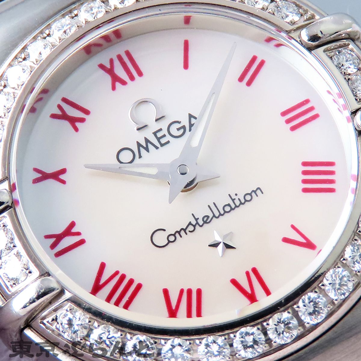【新品電池交換済】OMEGA コンステレーション ダイヤベゼル シェル文字盤 オメガ OMEGA コンステレーション 1466.63 ホワイトシェル