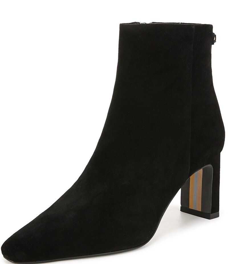 サムエデルマン レディース シューズ ブーツ・レインブーツ スエード ブーツ Sam Edelman Saige Suede Point Toe Dress Booties Black ブラック