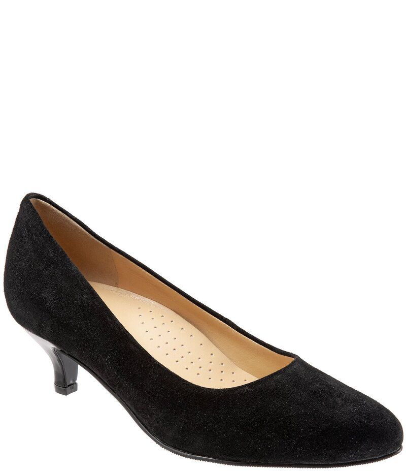 トロッターズ レディース シューズ パンプス スエード ヒール Trotters Kiera Suede Kitten Heel Pumps Black Suede ブラック