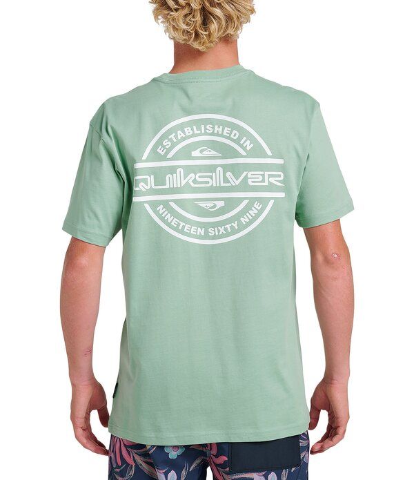 クイックシルバー メンズ トップス シャツ Quiksilver Mirrored MTO Short Sleeve TShirt Granite Green グリーン