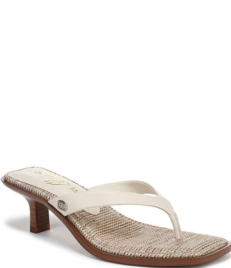 サムエデルマン レディース シューズ ヒール サンダル レザー Sam Edelman Dollie Leather Woven Kitten Heel Thong Sandals Modern Iv