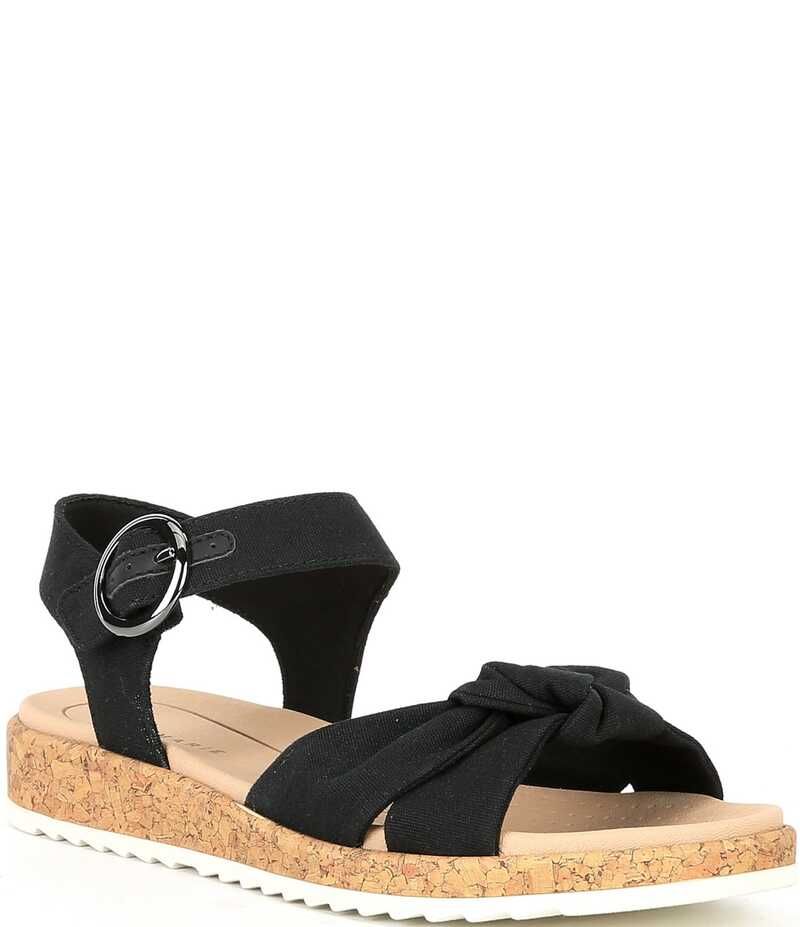 アレックスマリー レディース シューズ サンダル アンクル Alex Marie Fritz Canvas Knotted Ankle Wrap Sandals Black ブラック