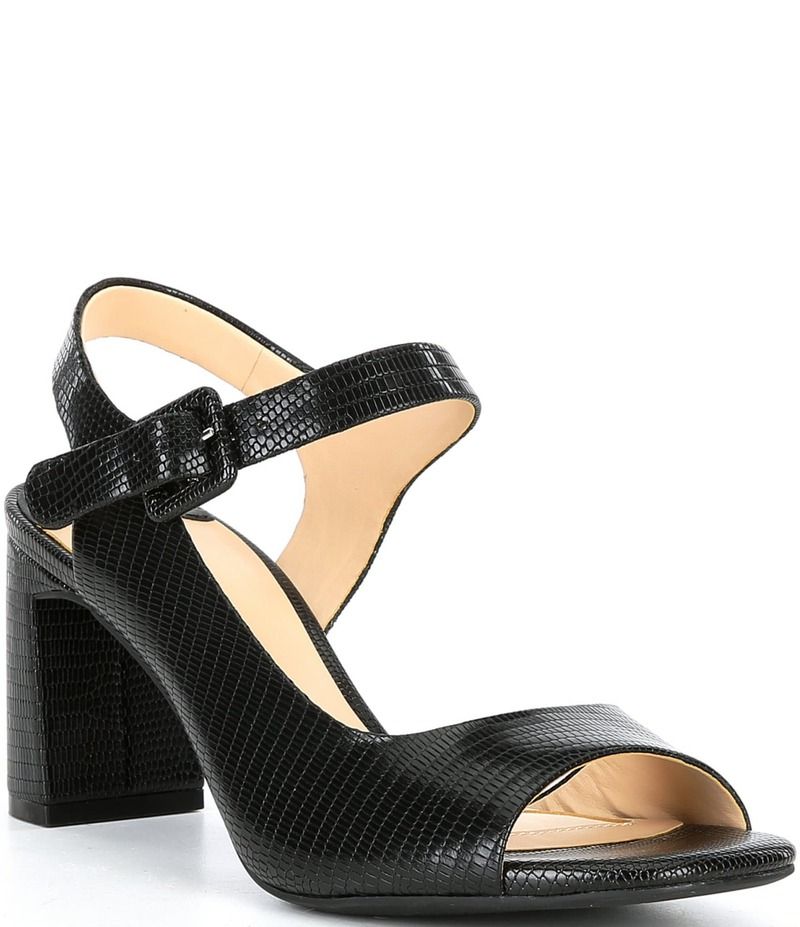 アレックスマリー レディース シューズ ヒール サンダル Alex Marie Elizabeth Lizard Embossed DOrsay Dress Sandals Black ブラック