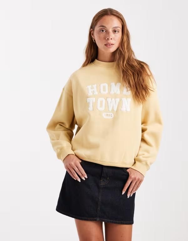 コットンオン レディース アウター パーカー・スウェット ヴィンテージ スウェット シャツ グラフィック Cotton On graphic vintage sweatshirt in washed