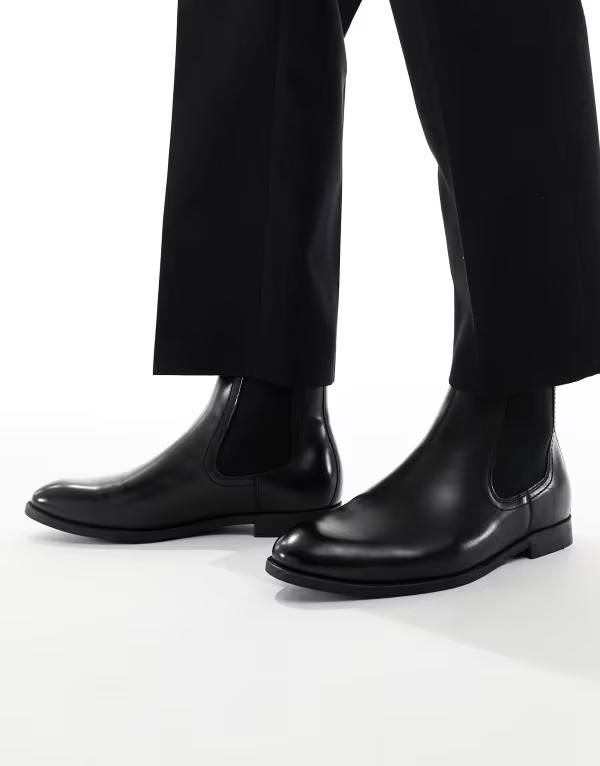 エイソス メンズ シューズ ブーツ・レインブーツ チェルシーブーツ チェルシー ブーツ ASOS DESIGN Chelsea boots Black ブラック