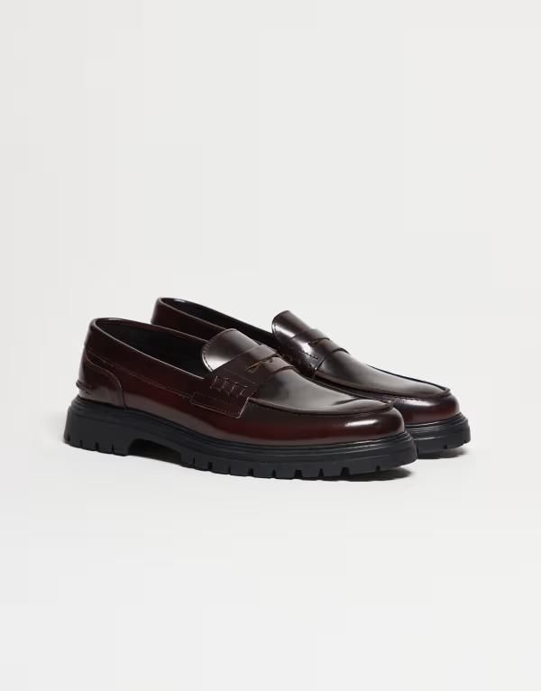 ノーク メンズ シューズ スリッポン・ローファー レザー Noak made in Portugal penny loafers leatherED レッド