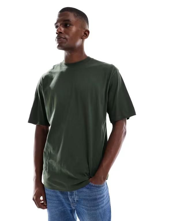 ジャック アンド ジョーンズ メンズ トップス Tシャツ Jack Jones oversized Tshirt Duffel Bag グリーン