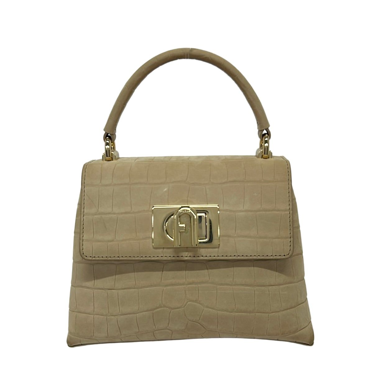 FURLA(フルラ) ハンドバッグ プリムラ WB00109 ベージュ 型押し加工/ミニバッグ