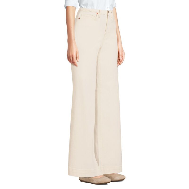 ランズエンド レディース ボトムス デニムパンツ ワイドレッグ ジーンズ Womens Lands Endenim High Rise Wide Leg Jeans Natural デニム ランズエンド レディース ボトムス デニムパンツ ワイドレッグ ジーンズ Womens Lands Endenim High Rise Wide Leg Jeans Natural デニム
