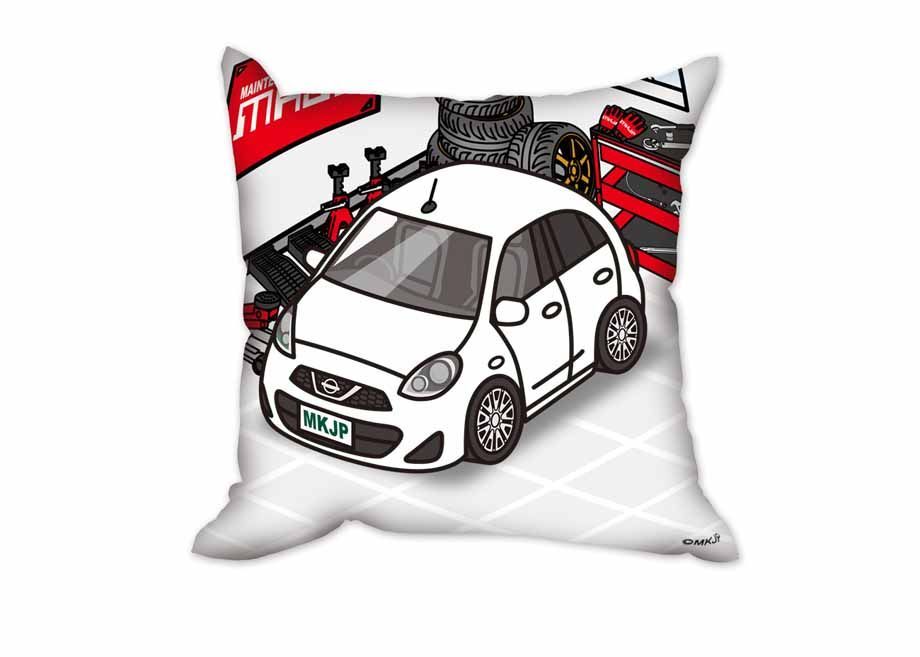 【ニッサン マーチ K13 後期】クッション 車好き プレゼント 車 メンズ 誕生日 彼氏 イベント