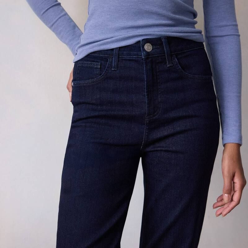 LC Lauren Conrad レディース ボトムス デニムパンツ ジーンズ Womens LC Lauren Conrad Super High Rise True Straight Raw He