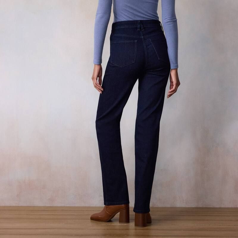 LC Lauren Conrad レディース ボトムス デニムパンツ ジーンズ Womens LC Lauren Conrad Super High Rise True Straight Raw He