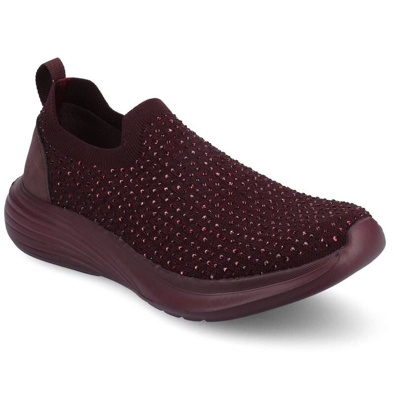 ジャーニー レディース シューズ スニーカー Journee Linnea Womens Casual SlipOn Sneakers Wine Bling ワイン