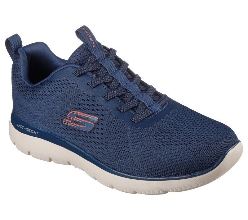スケッチャーズ メンズ シューズ スニーカー Skechersummits Eckler Mensneakers Navy Orange ネイビー