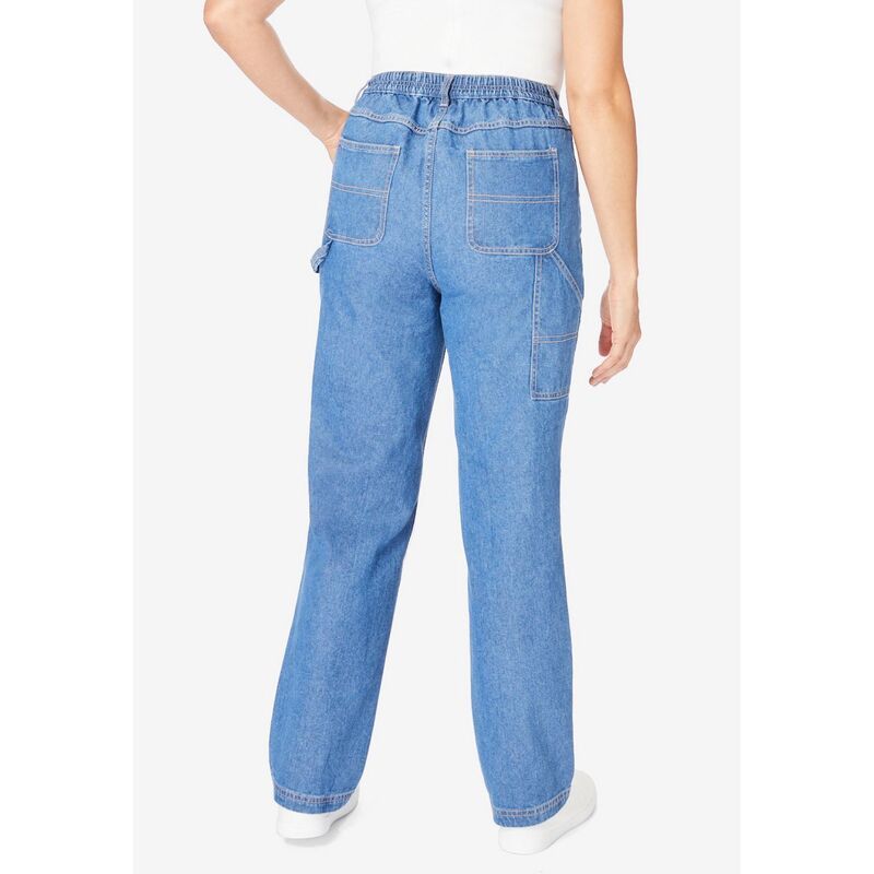 ウーマン ウィズイン レディース ボトムス デニムパンツ プラスサイズ トール Woman Within Plusize Tall Carpenter Denim Pant Navy ネイビー