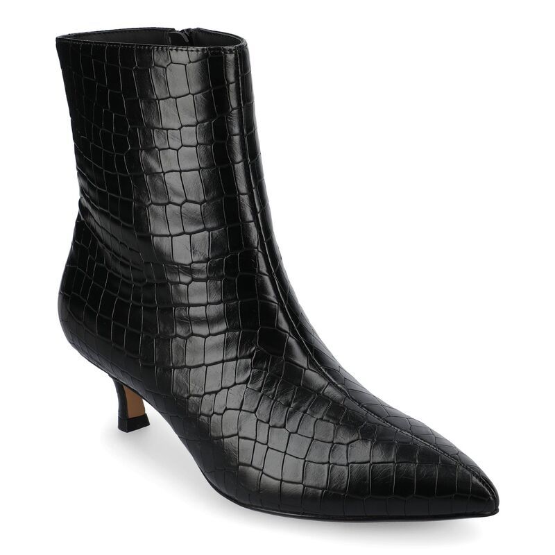 ジャーニー レディース シューズ ブーツ・レインブーツ アンクル Journee Arely Tru Comfort Foam Womens Ankle Boots Croco Black ブラック