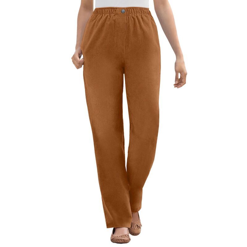ウーマン ウィズイン レディース ボトムス カジュアルパンツ コーデュロイ プラスサイズ Woman Within Plusize 7Day Corduroy StraightLeg Pantique