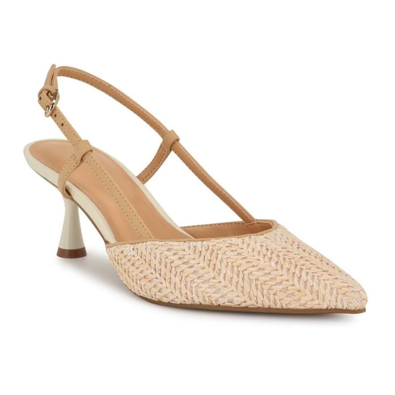 ナインウェスト レディース シューズ パンプス Nine West Rowen Womenslingback Dress Pumps Cream Natural クリーム