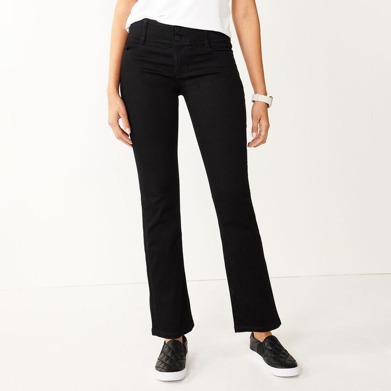ナインウェスト レディース ボトムス デニムパンツ ブーツカット ブーツ ジーンズ Womens Nine West Bootcut Jeans Black ブラック