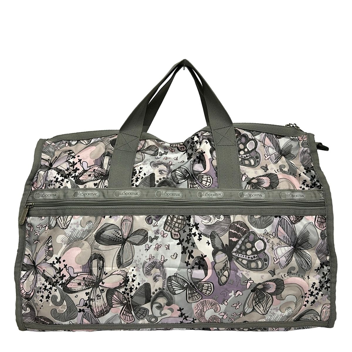 レスポルサック　ボストンバッグ グレー　コラボ企画品 LESPORTSAC(レスポートサック) ボストンバッグ - グレー×ピンク×マルチ