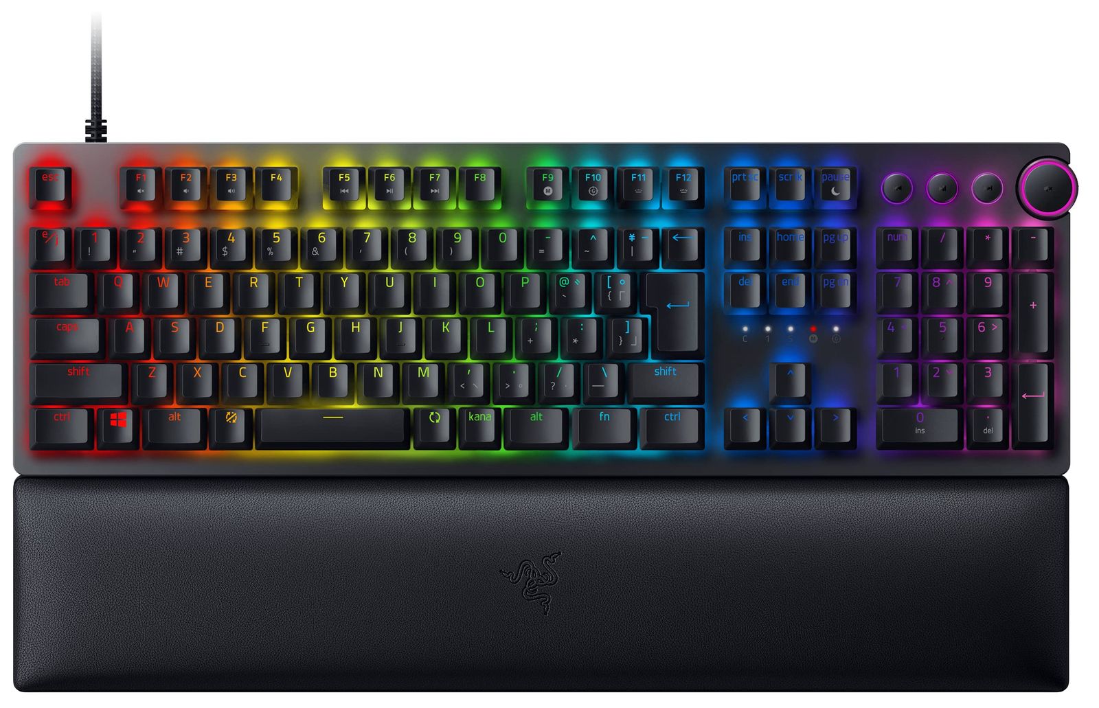 Razer ゲーミングキーボード Huntsman V2 JP Clicky Optical Switch 日本語 JP配列 オプティカルスイッチ クリッキー触感 静音 ダブルショット PBT キーキャップ リスト [ブラック] [クリッキー / 日本語配列]