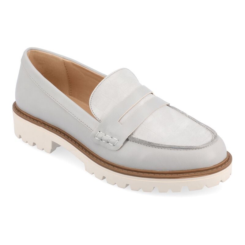 ジュルネ コレクション レディース シューズ スリッポン・ローファー Journee Collection Kenly Tru Comfort Foam Womens Loafers Gray グレー